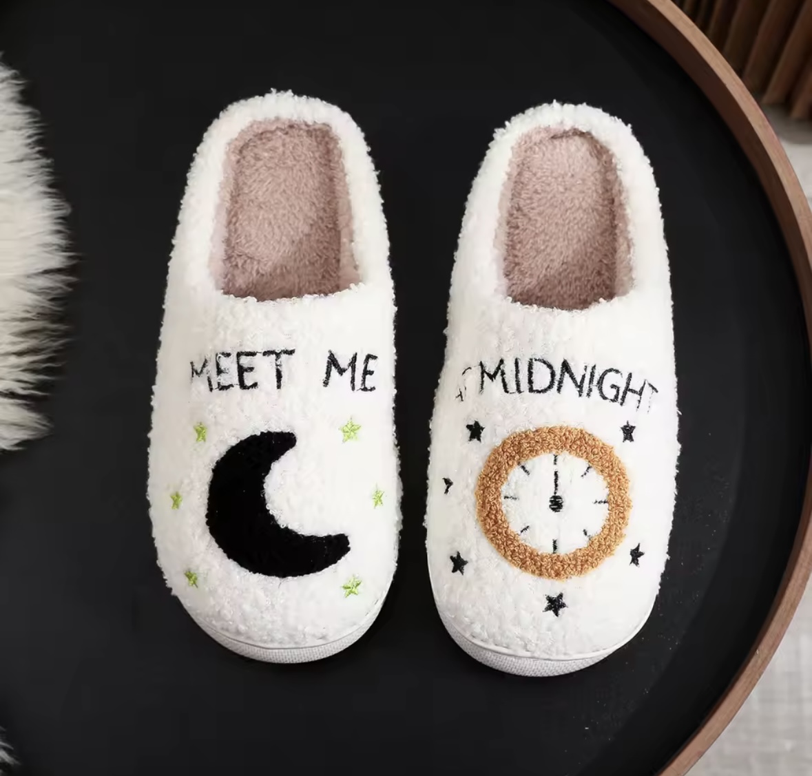 Fluffy slippers